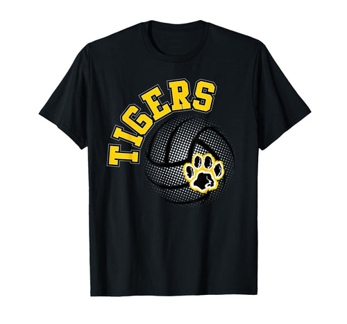 Tigers Volleyball Mom School Spirit T-Shirt - Novelty Apparel for Adults - T-Shirt, Sweatshirt, Hoodie