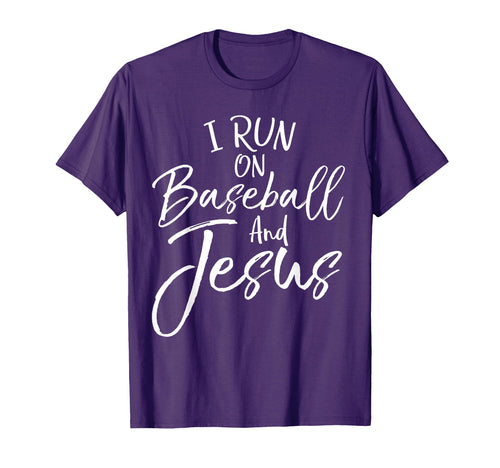 Christian Baseball Gift I Run Baseball T-Shirt - Novelty Apparel Unisex - T-Shirt, Sweatshirt, Hoodie