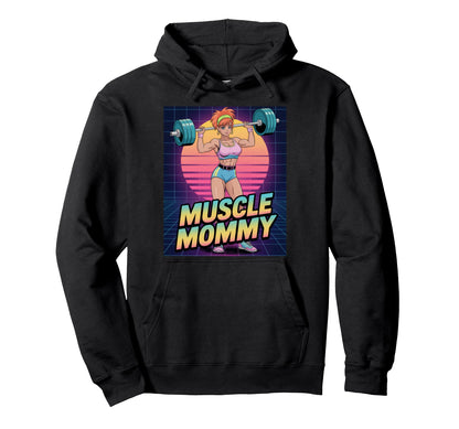 Anime Muscle Mommy Weightlifting Hoodie - Unique Graphic for Adults - T-Shirt, Sweatshirt, Hoodie