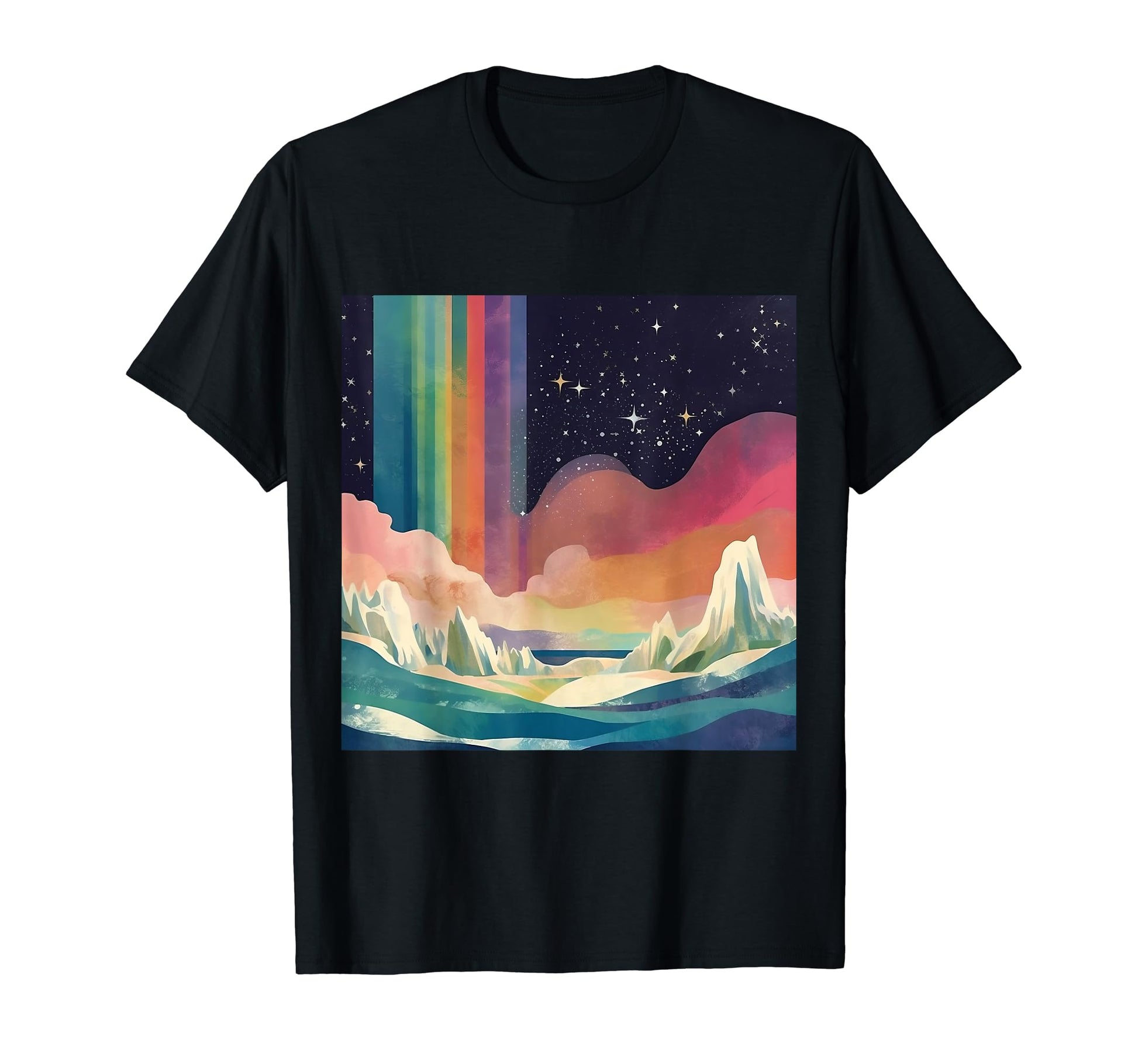 Rocker Space Rainbow T-Shirt - Unique Graphic Men Women - T-Shirt, Sweatshirt, Hoodie