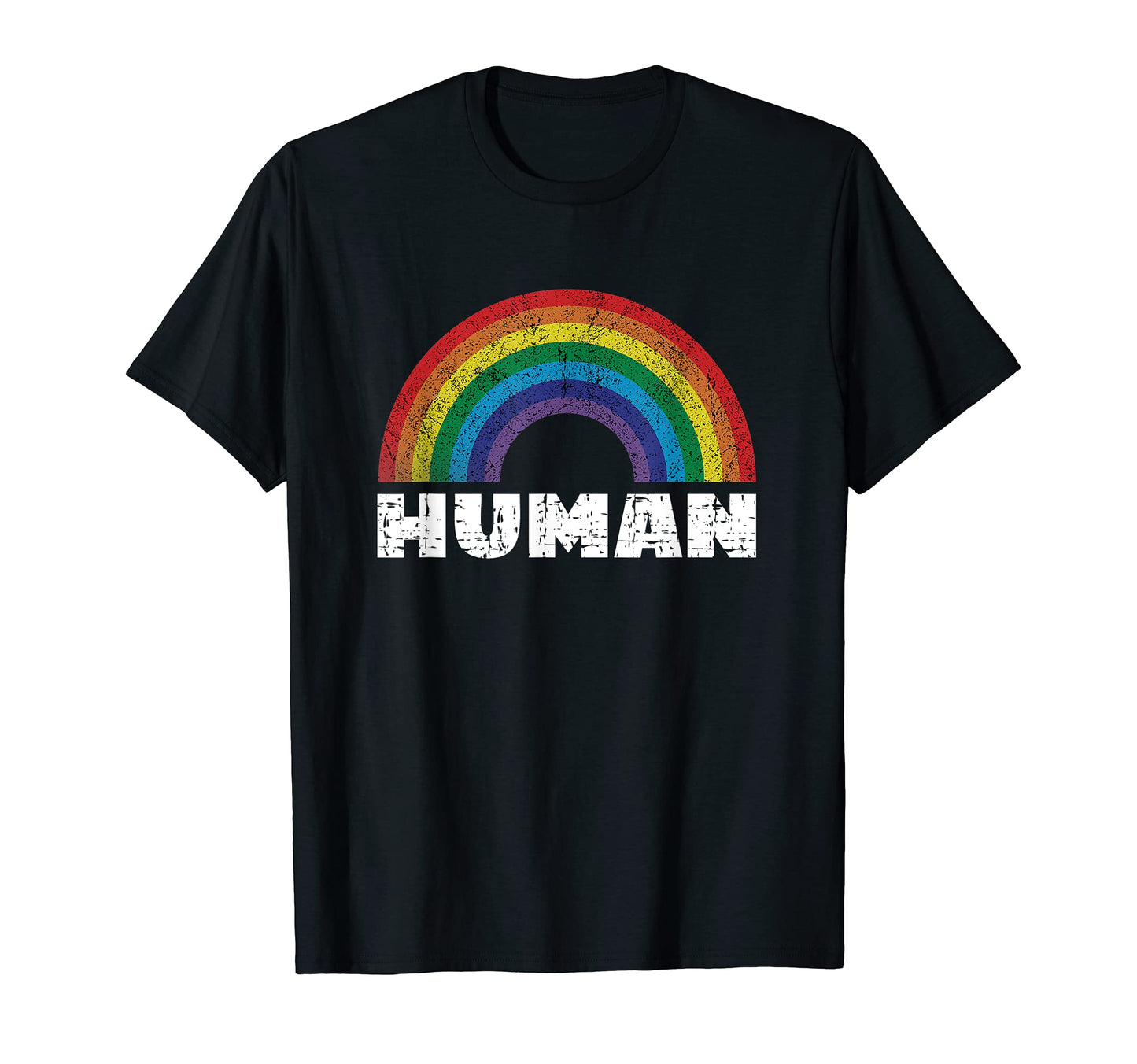 Human Rainbow Pride Lgbtq T-Shirt - Custom Art Print Unisex - T-Shirt, Sweatshirt, Hoodie