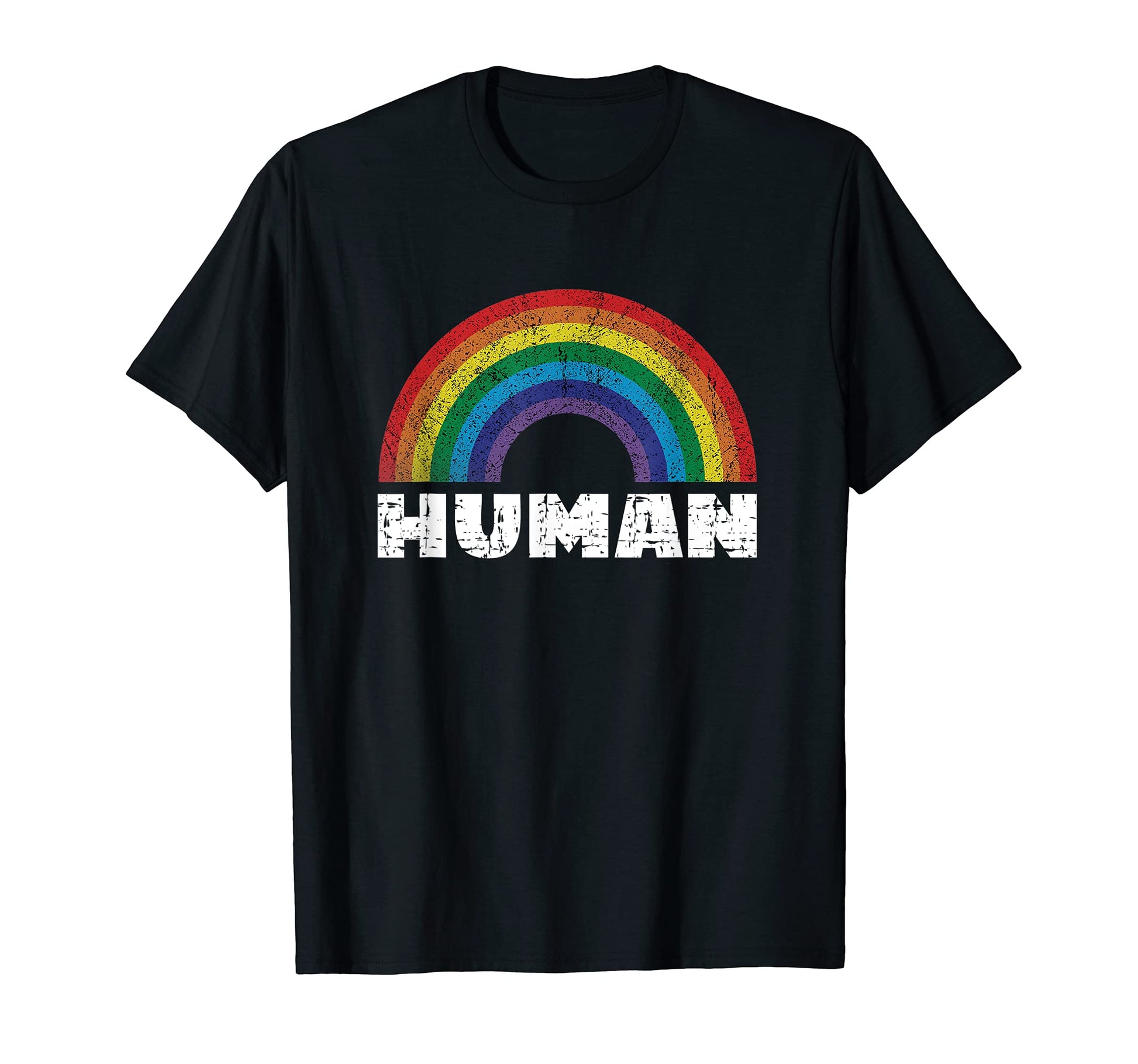 Human Rainbow Pride Lgbtq T-Shirt - Custom Art Print Unisex - T-Shirt, Sweatshirt, Hoodie