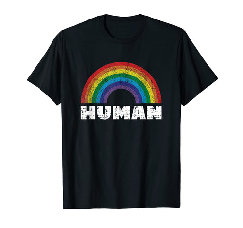 Human Rainbow Pride Lgbtq T-Shirt - Custom Art Print Unisex - T-Shirt, Sweatshirt, Hoodie