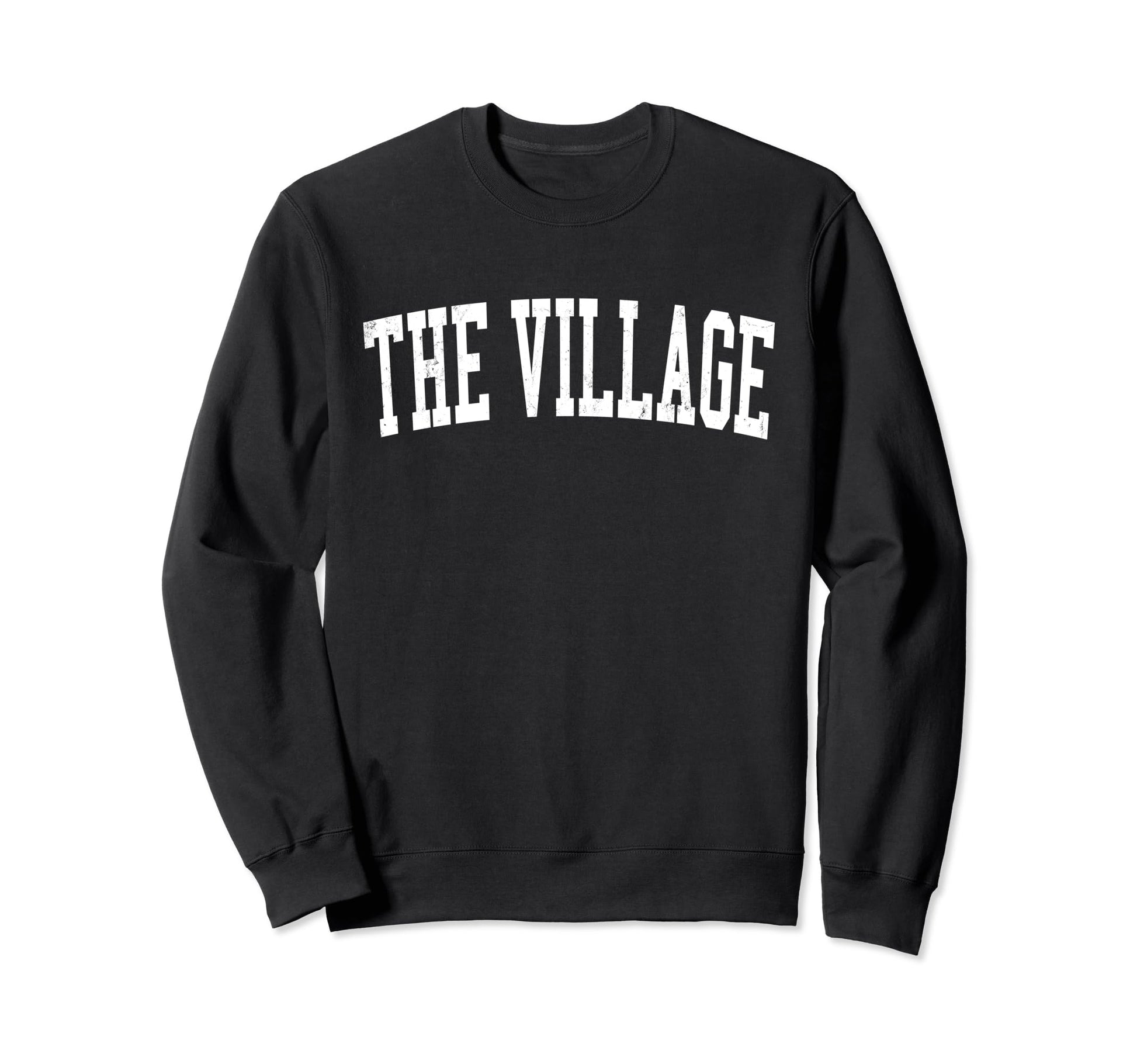 Village Ok Distressed White Sweatshirt - Custom Art Print for Adults - T-Shirt, Sweatshirt, Hoodie