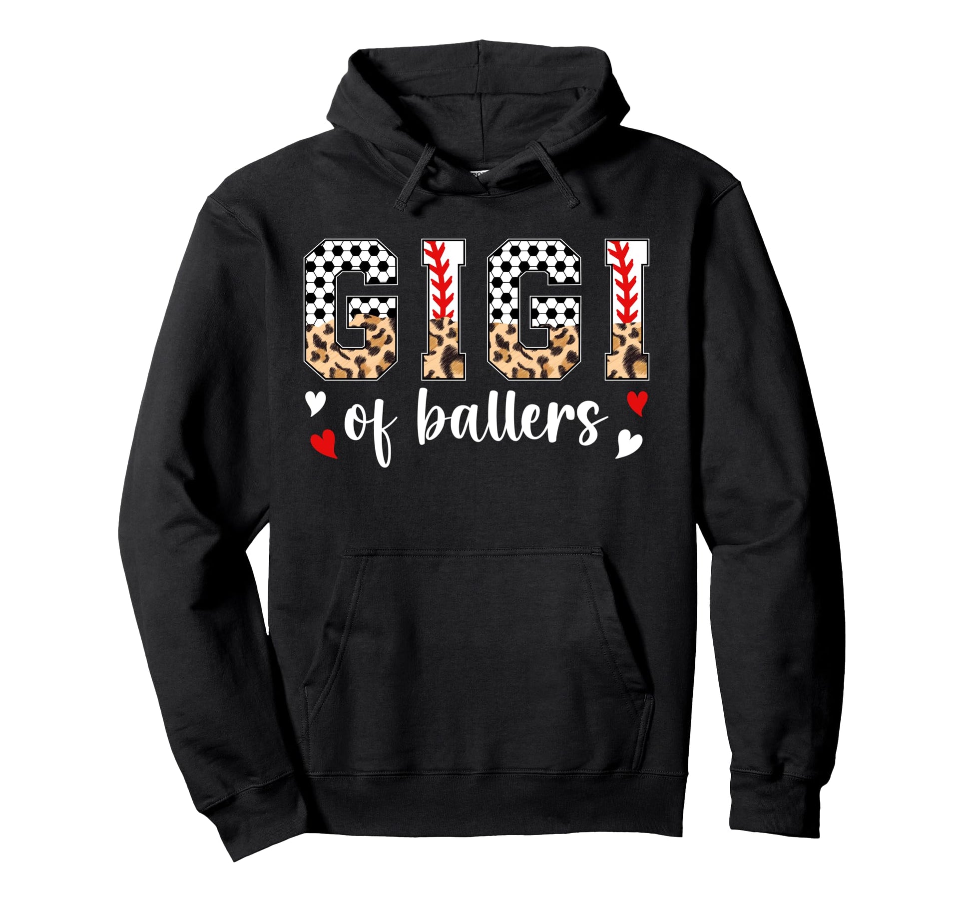 Gigi Ballers Baseball Soccer Gigi Hoodie - Fun Novelty Design for Adults - T-Shirt, Sweatshirt, Hoodie