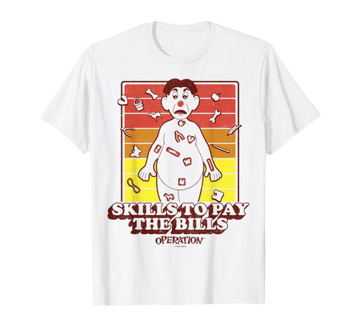 Operation Skills To Pay Bills Stripe T-Shirt - Novelty Apparel Men Women - T-Shirt, Sweatshirt, Hoodie