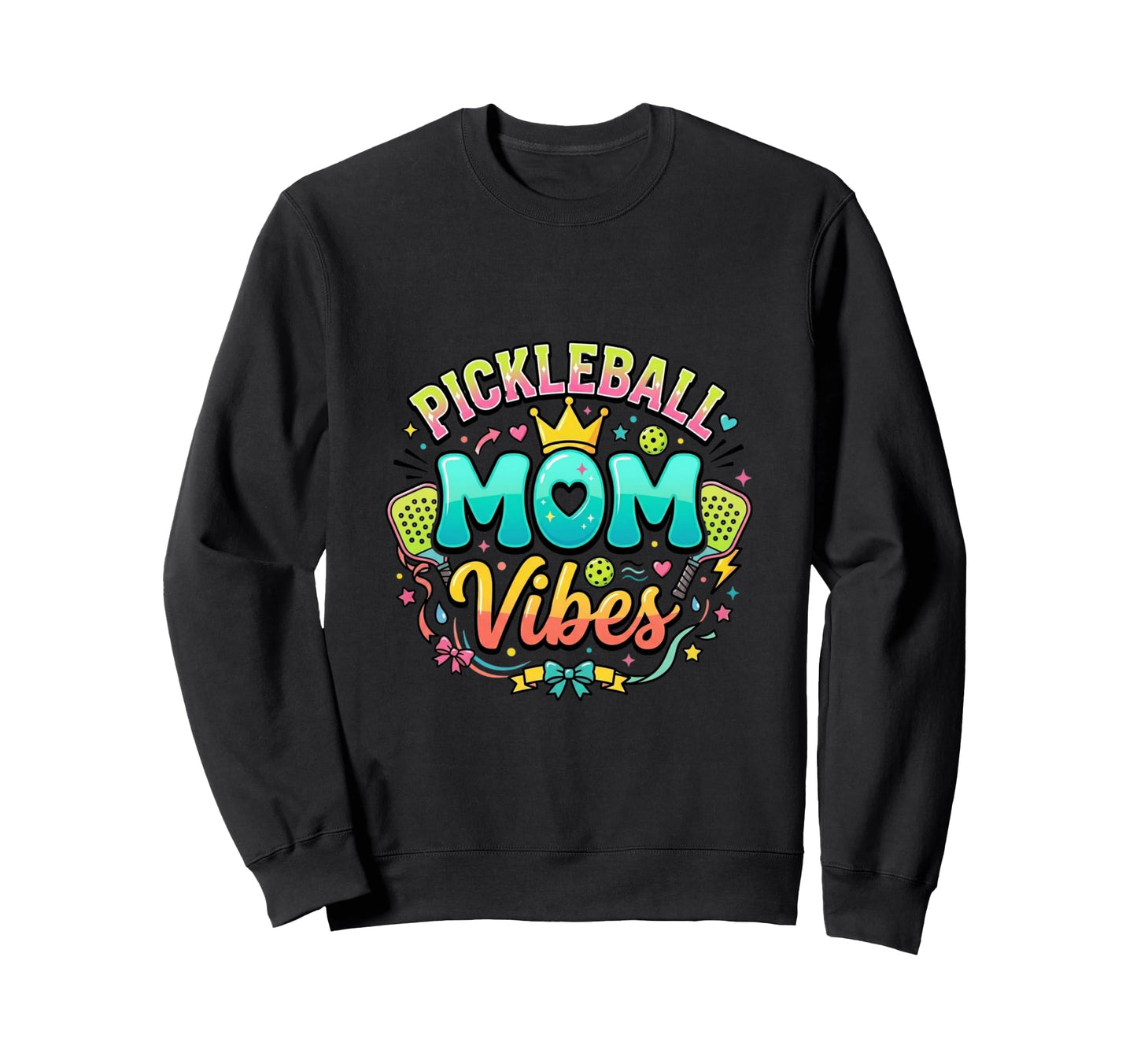 Pickleball Mom Vibes Sports Sweatshirt - Minimalist Print Unisex - T-Shirt, Sweatshirt, Hoodie