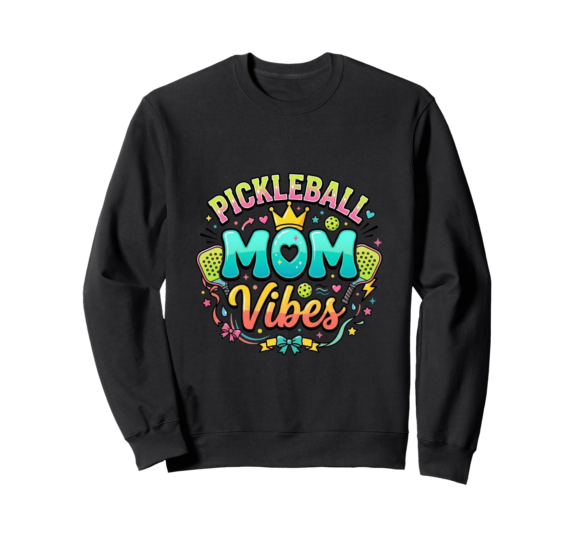 Pickleball Mom Vibes Sports Sweatshirt - Minimalist Print Unisex - T-Shirt, Sweatshirt, Hoodie