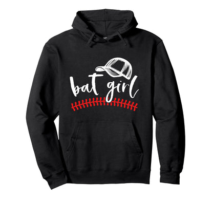 Bat Baseball Sister Sis Baseball Fan Hoodie - Fun Novelty Design Men Women - T-Shirt, Sweatshirt, Hoodie