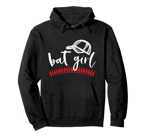 Bat Baseball Sister Sis Baseball Fan Hoodie - Fun Novelty Design Men Women - T-Shirt, Sweatshirt, Hoodie