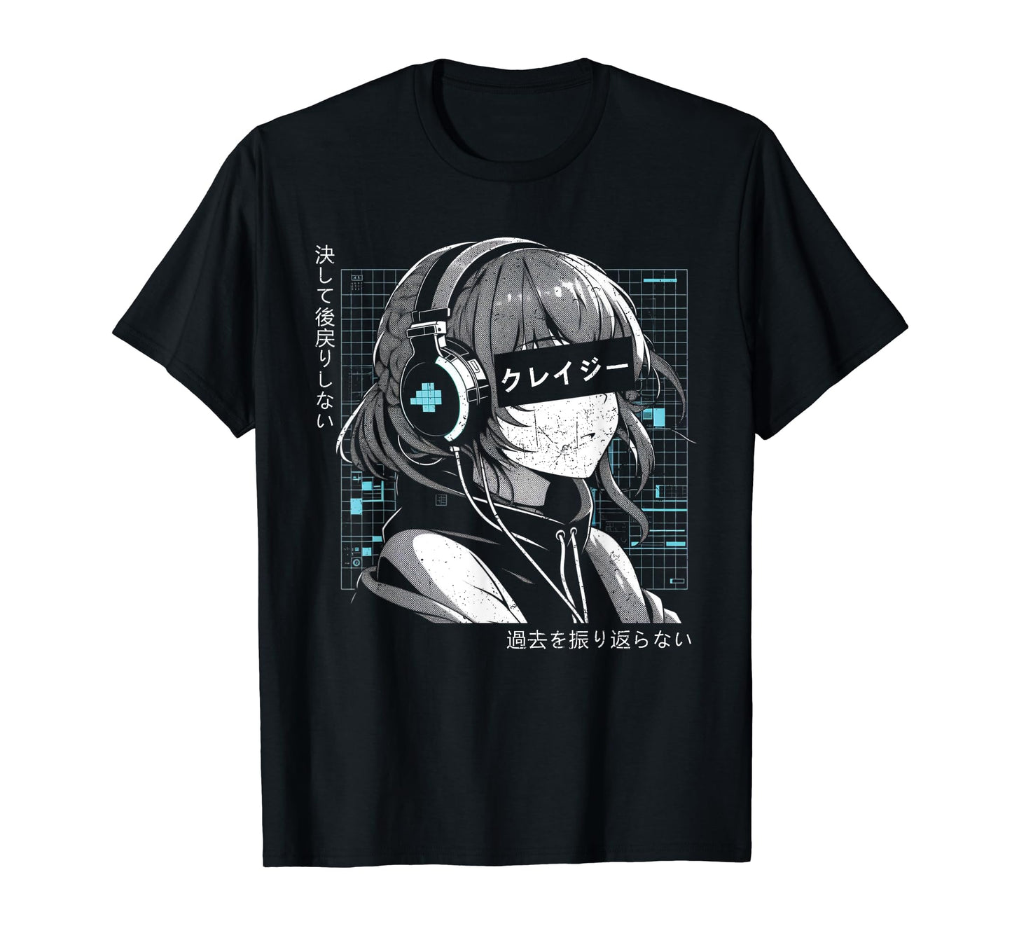 Anime Headphone Vaporwave Japanese Grunge T-Shirt - Trendy Graphic Unisex - T-Shirt, Sweatshirt, Hoodie