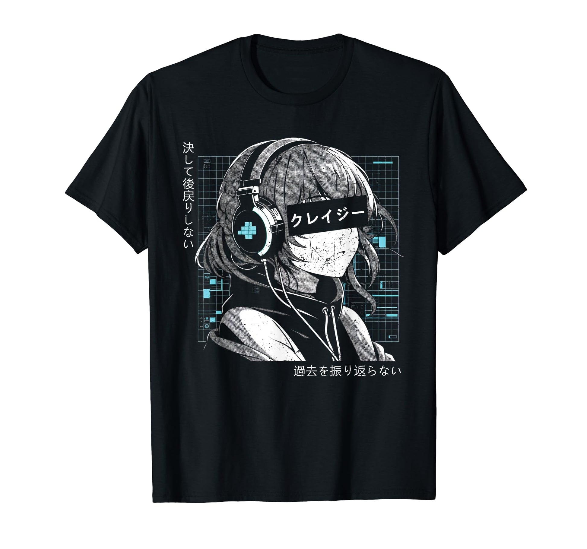 Anime Headphone Vaporwave Japanese Grunge T-Shirt - Trendy Graphic Unisex - T-Shirt, Sweatshirt, Hoodie
