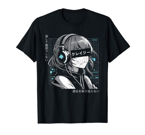 Anime Headphone Vaporwave Japanese Grunge T-Shirt - Trendy Graphic Unisex - T-Shirt, Sweatshirt, Hoodie