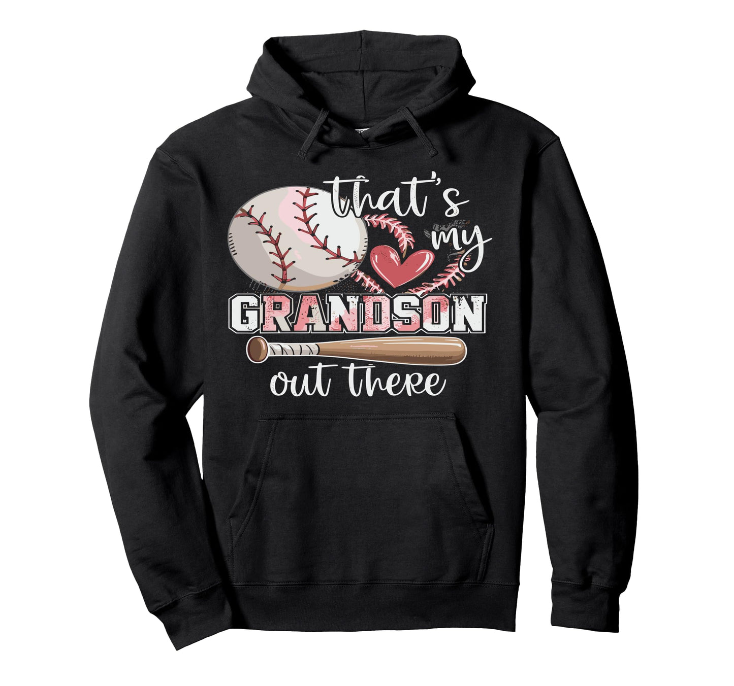 Thats My Grandson Out There Baseball Hoodie - Minimalist Print Men Women - T-Shirt, Sweatshirt, Hoodie