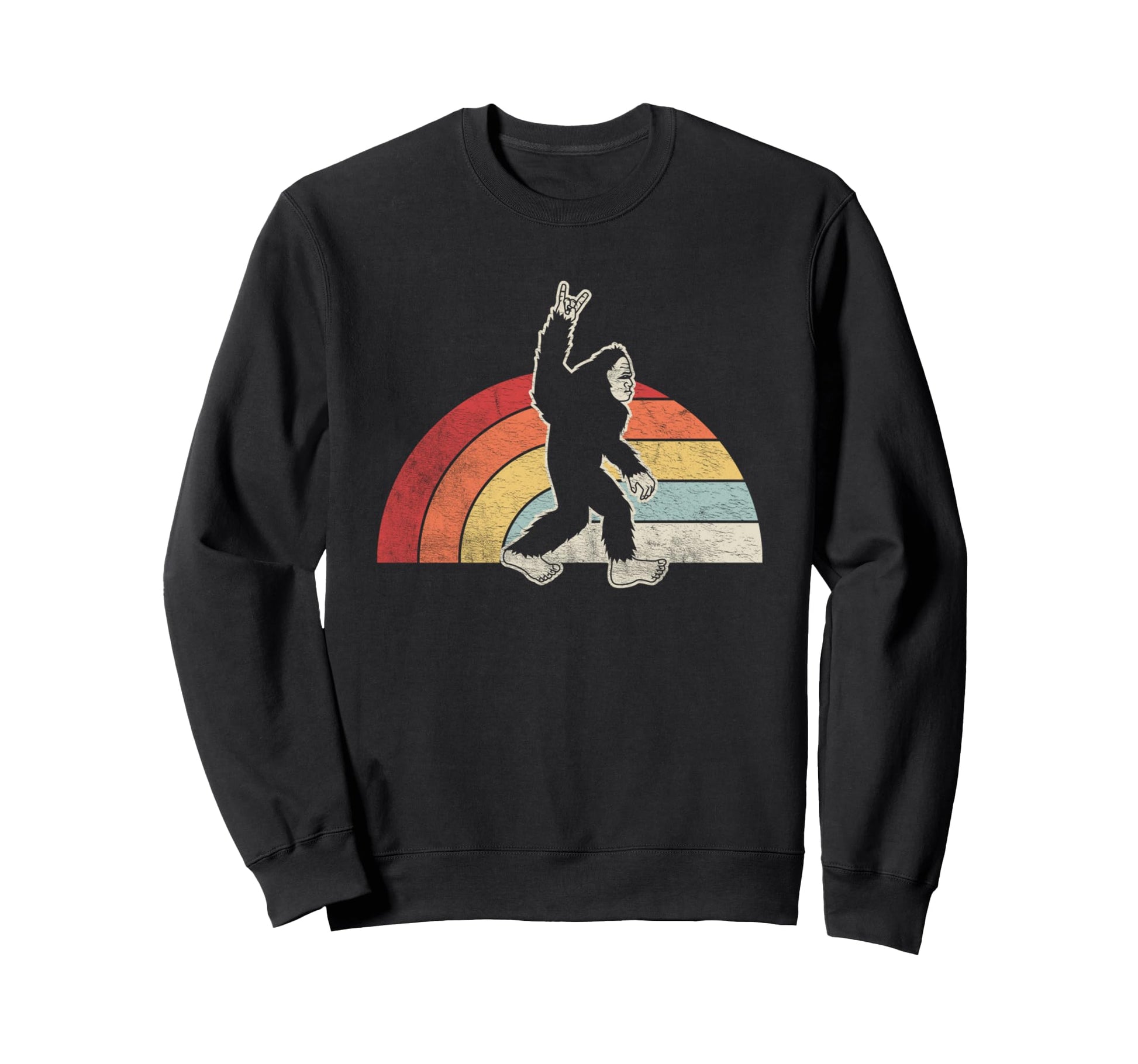 Bigfoot Silhouette Rainbow Sweatshirt - Unique Graphic for Adults - T-Shirt, Sweatshirt, Hoodie