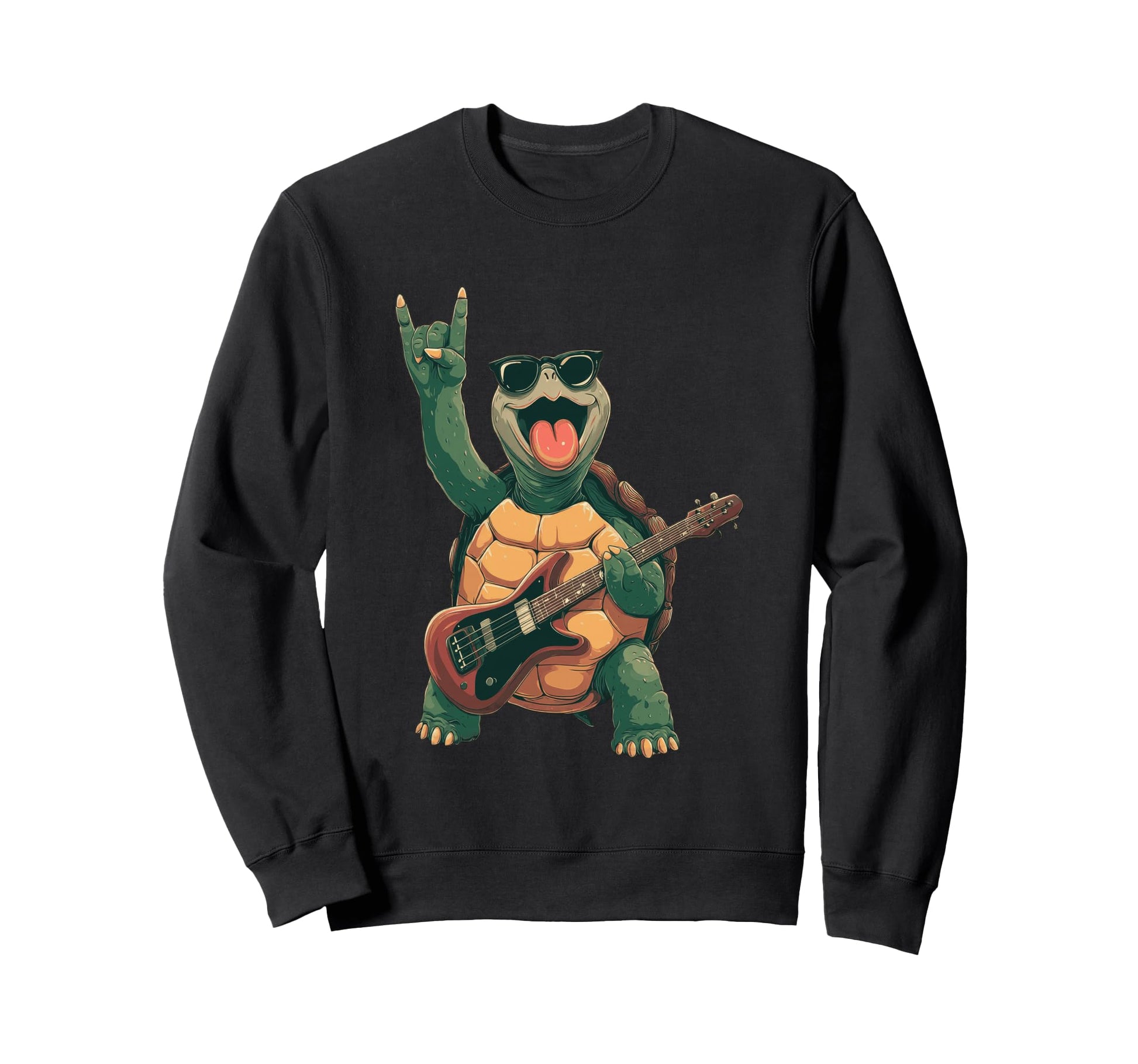 Rock Turtle Character Sweatshirt - Casual Everyday Wear for Adults - T-Shirt, Sweatshirt, Hoodie
