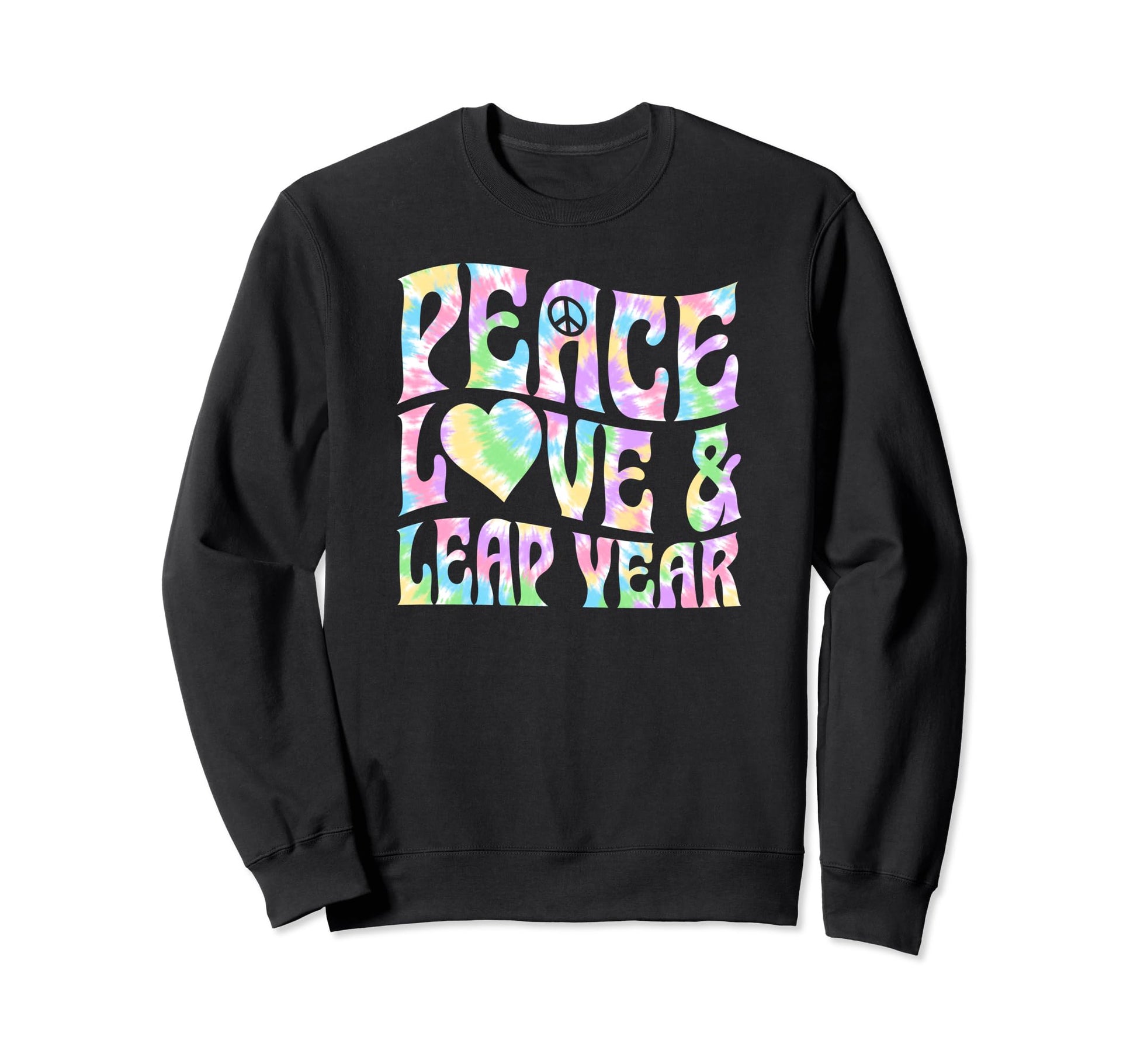 Tie Dye Heart Peace Sign Peace Sweatshirt - Aesthetic Graphic for Adults - T-Shirt, Sweatshirt, Hoodie
