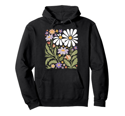 Wildflowers Flowers Pattern Summer Hoodie - Custom Art Print Men Women - T-Shirt, Sweatshirt, Hoodie