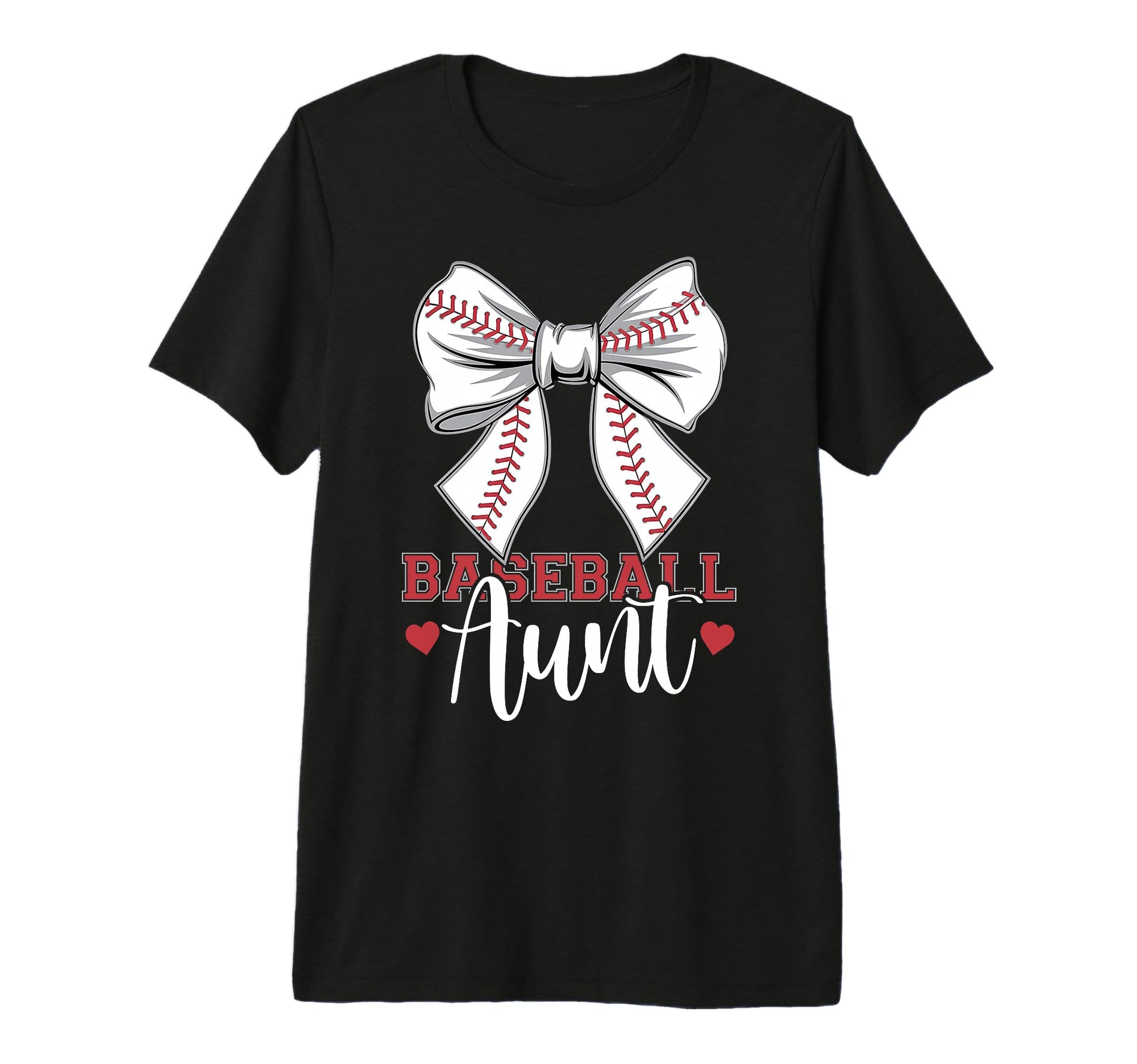 Baseball Aunt Coquette Bow Sport Lover T-Shirt - Fun Novelty Design Unisex - T-Shirt, Sweatshirt, Hoodie