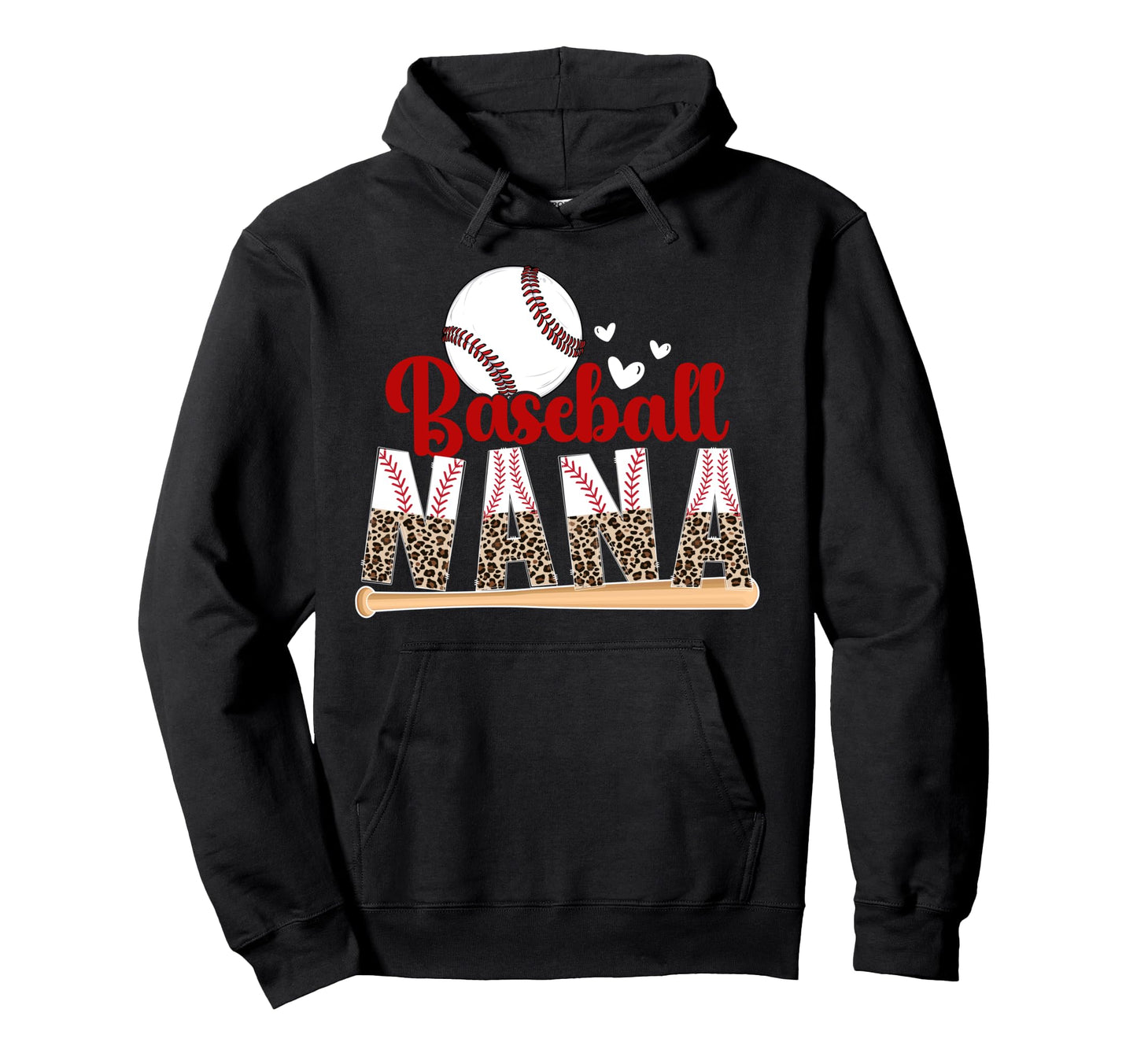Baseball Nana Leopard Nana Baseball Hoodie - Streetwear Style Men Women - T-Shirt, Sweatshirt, Hoodie