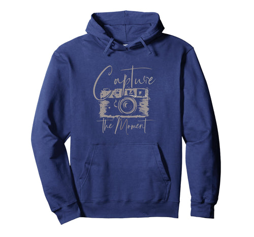 Capture Moment Photography Camera Lens Hoodie - Fun Novelty Design Unisex - T-Shirt, Sweatshirt, Hoodie