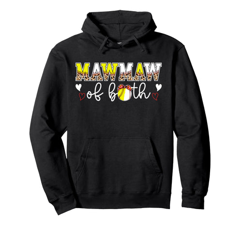 Mawmaw Both Leopard Softball Baseball Hoodie - Novelty Apparel Unisex - T-Shirt, Sweatshirt, Hoodie