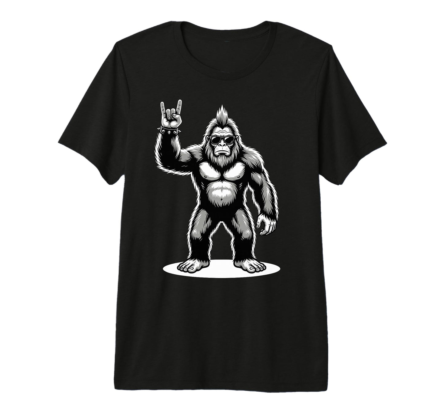 Funny Bigfoot Loving Rock And Roll T-Shirt - Trendy Graphic Men Women - T-Shirt, Sweatshirt, Hoodie