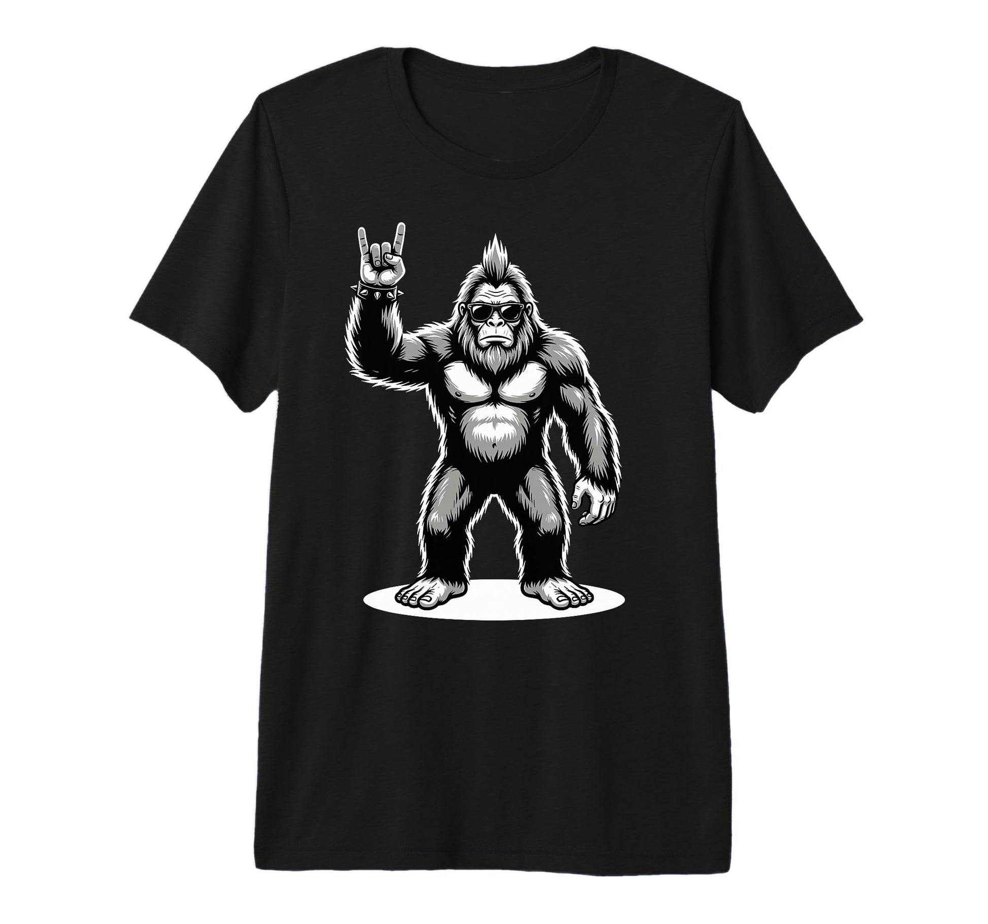 Funny Bigfoot Loving Rock And Roll T-Shirt - Trendy Graphic Men Women - T-Shirt, Sweatshirt, Hoodie
