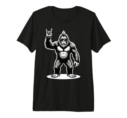 Funny Bigfoot Loving Rock And Roll T-Shirt - Trendy Graphic Men Women - T-Shirt, Sweatshirt, Hoodie