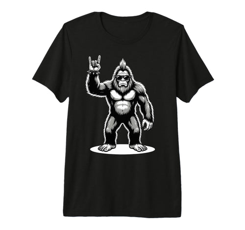 Funny Bigfoot Loving Rock And Roll T-Shirt - Trendy Graphic Men Women - T-Shirt, Sweatshirt, Hoodie