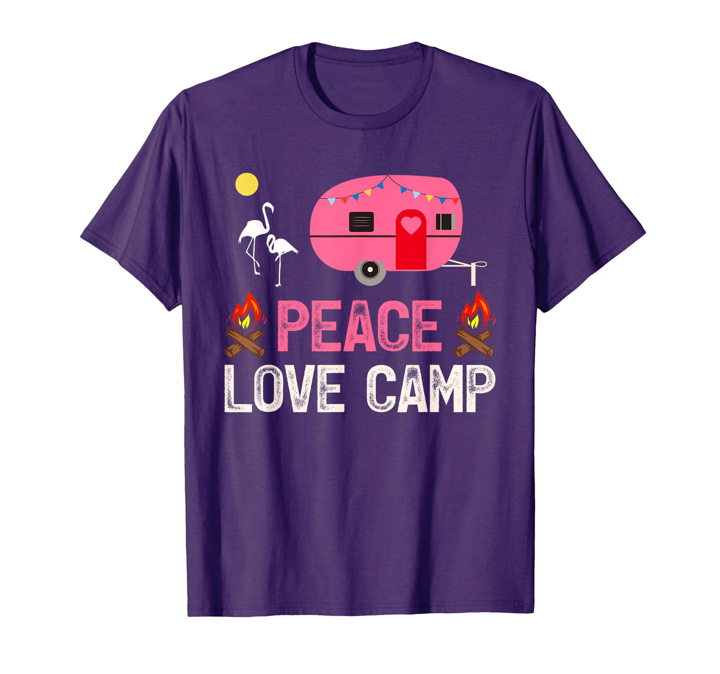 Rv Camping Lover Peace Love Camp T-Shirt - Graphic Print Unisex - T-Shirt, Sweatshirt, Hoodie