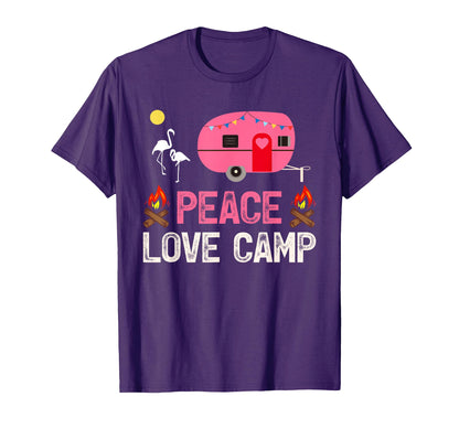Rv Camping Lover Peace Love Camp T-Shirt - Graphic Print Unisex - T-Shirt, Sweatshirt, Hoodie