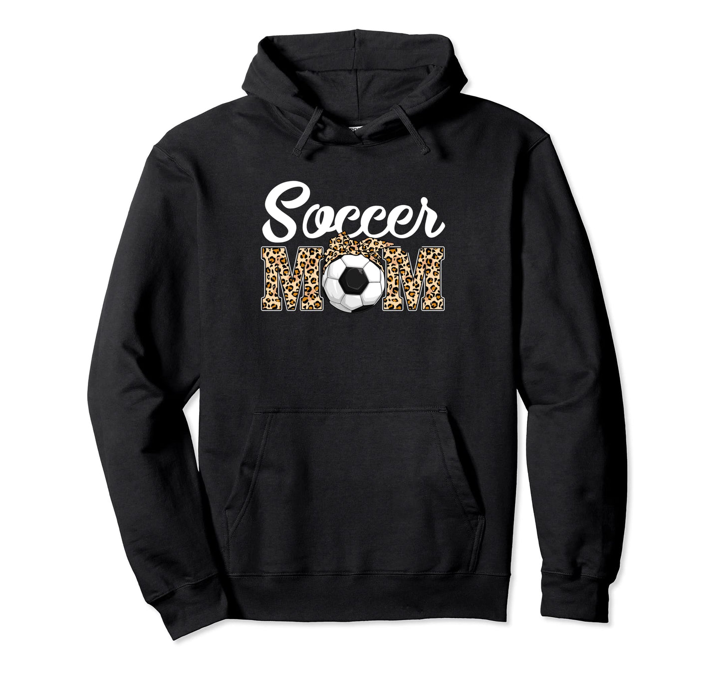 Soccer Funny Mom Game Leopard Hoodie - Casual Everyday Wear for Adults - T-Shirt, Sweatshirt, Hoodie
