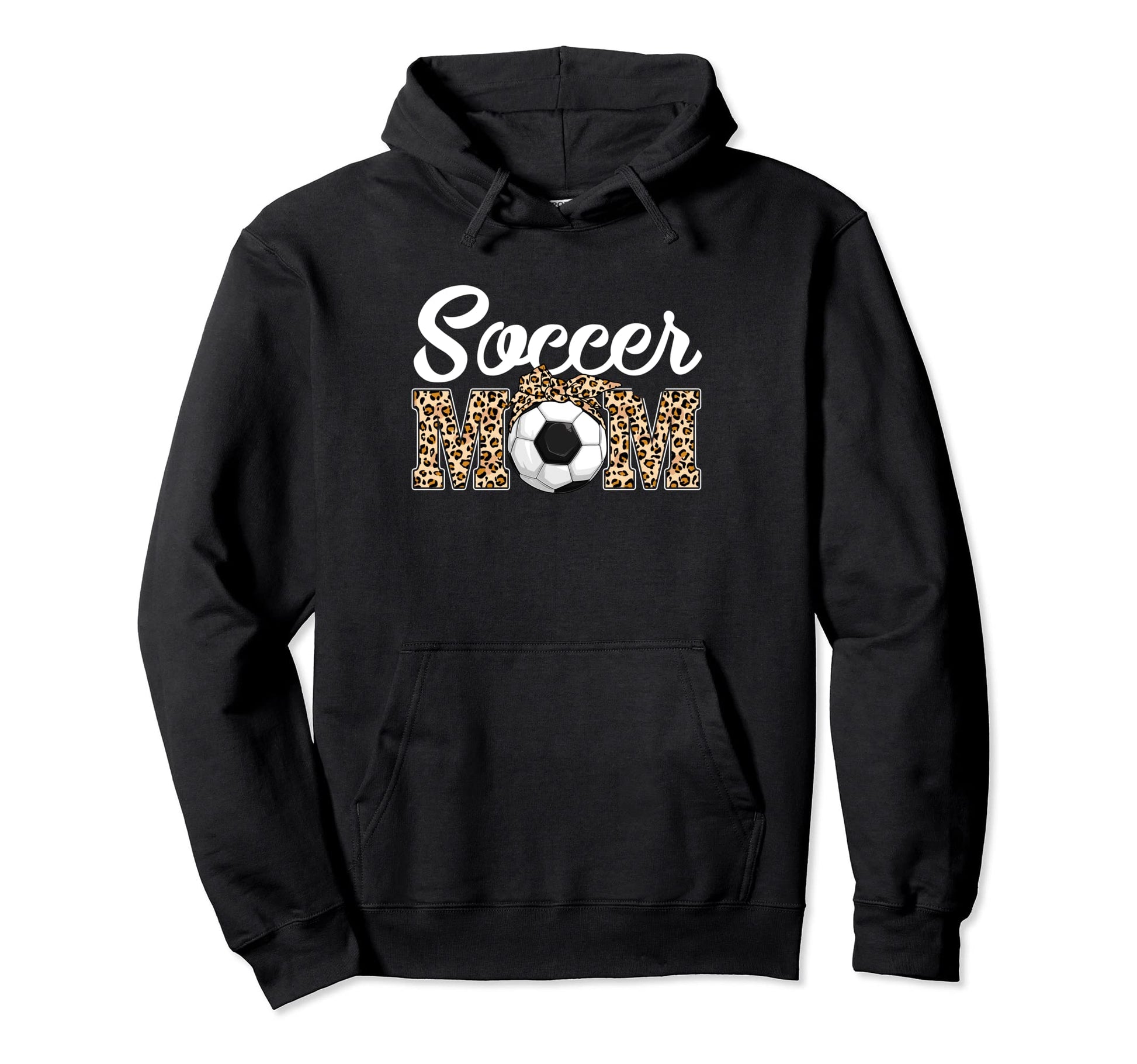 Soccer Funny Mom Game Leopard Hoodie - Casual Everyday Wear for Adults - T-Shirt, Sweatshirt, Hoodie
