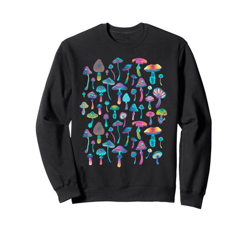 Mushroom Rainbow Mushrooms Sweatshirt - Fun Novelty Design Men Women - T-Shirt, Sweatshirt, Hoodie