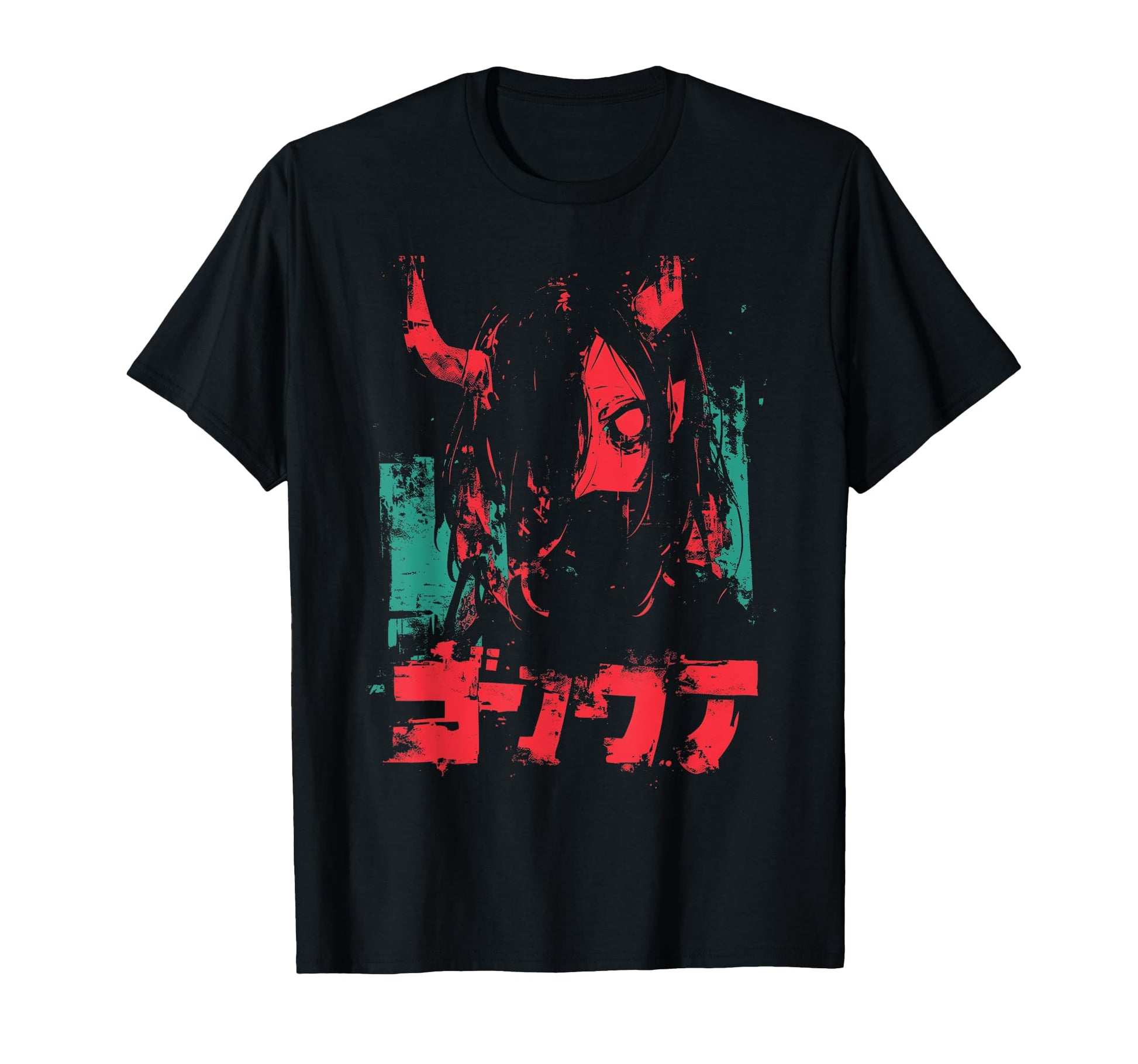 Goth Grunge Demon Anime Waifu Horror T-Shirt - Custom Art Print Men Women - T-Shirt, Sweatshirt, Hoodie