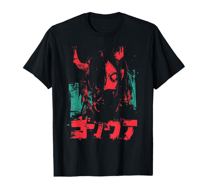 Goth Grunge Demon Anime Waifu Horror T-Shirt - Custom Art Print Men Women - T-Shirt, Sweatshirt, Hoodie