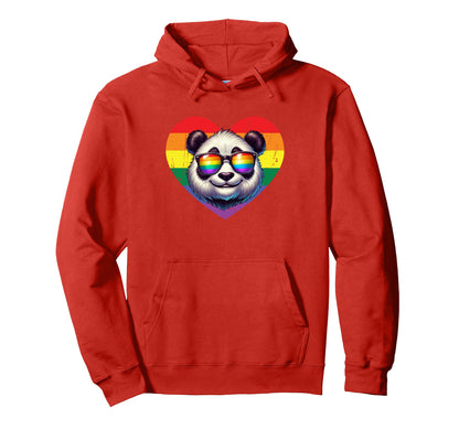 Rainbow Love Heart Pride Lgbt Funny Hoodie - Fun Novelty Design Unisex - T-Shirt, Sweatshirt, Hoodie