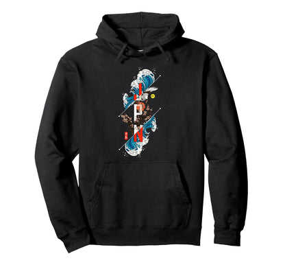 Japanese Cherry Blossom Hokusai 90S Hoodie - Minimalist Print Unisex - T-Shirt, Sweatshirt, Hoodie