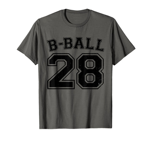 B Ball Basketball Player Number 28 T-Shirt - Aesthetic Graphic Men Women - T-Shirt, Sweatshirt, Hoodie