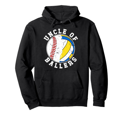 Uncle Ballers Proud Baseball Hoodie - Fun Novelty Design for Adults - T-Shirt, Sweatshirt, Hoodie