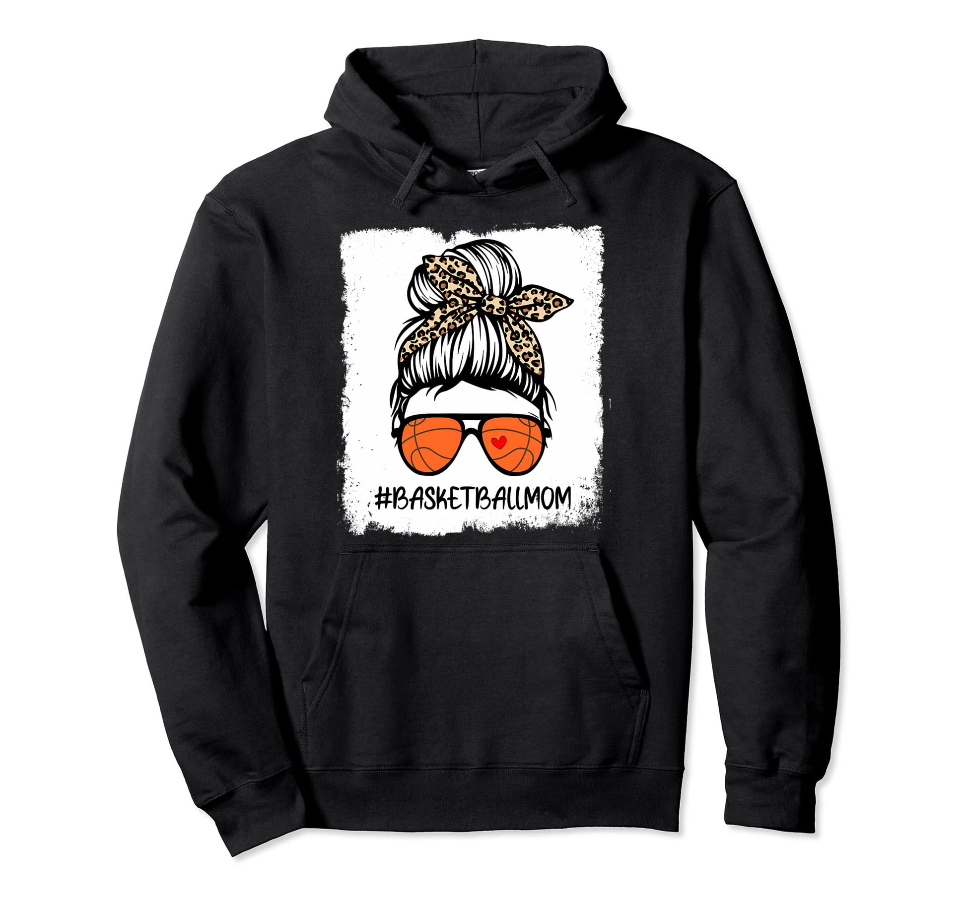 Bleached Basketball Mom Life Leopard Hoodie - Aesthetic Graphic Men Women - T-Shirt, Sweatshirt, Hoodie
