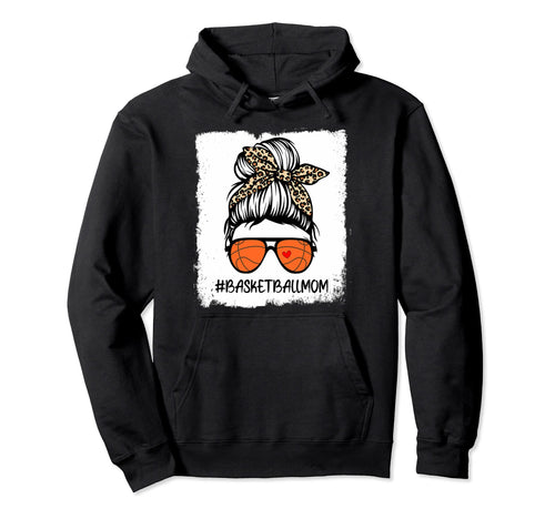 Bleached Basketball Mom Life Leopard Hoodie - Aesthetic Graphic Men Women - T-Shirt, Sweatshirt, Hoodie