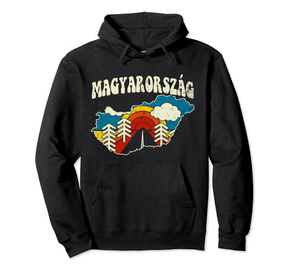 Hungary Hungarian Country Rainbow Hoodie - Casual Everyday Wear for Adults - T-Shirt, Sweatshirt, Hoodie