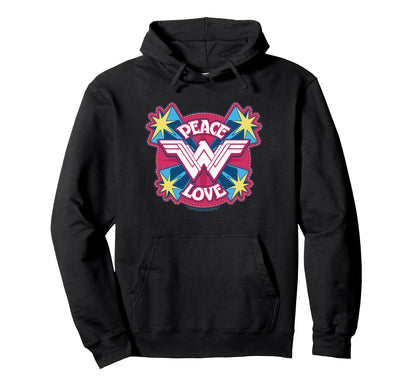 Wonder Movie Peace Love Hoodie - Trendy Graphic Unisex - T-Shirt, Sweatshirt, Hoodie