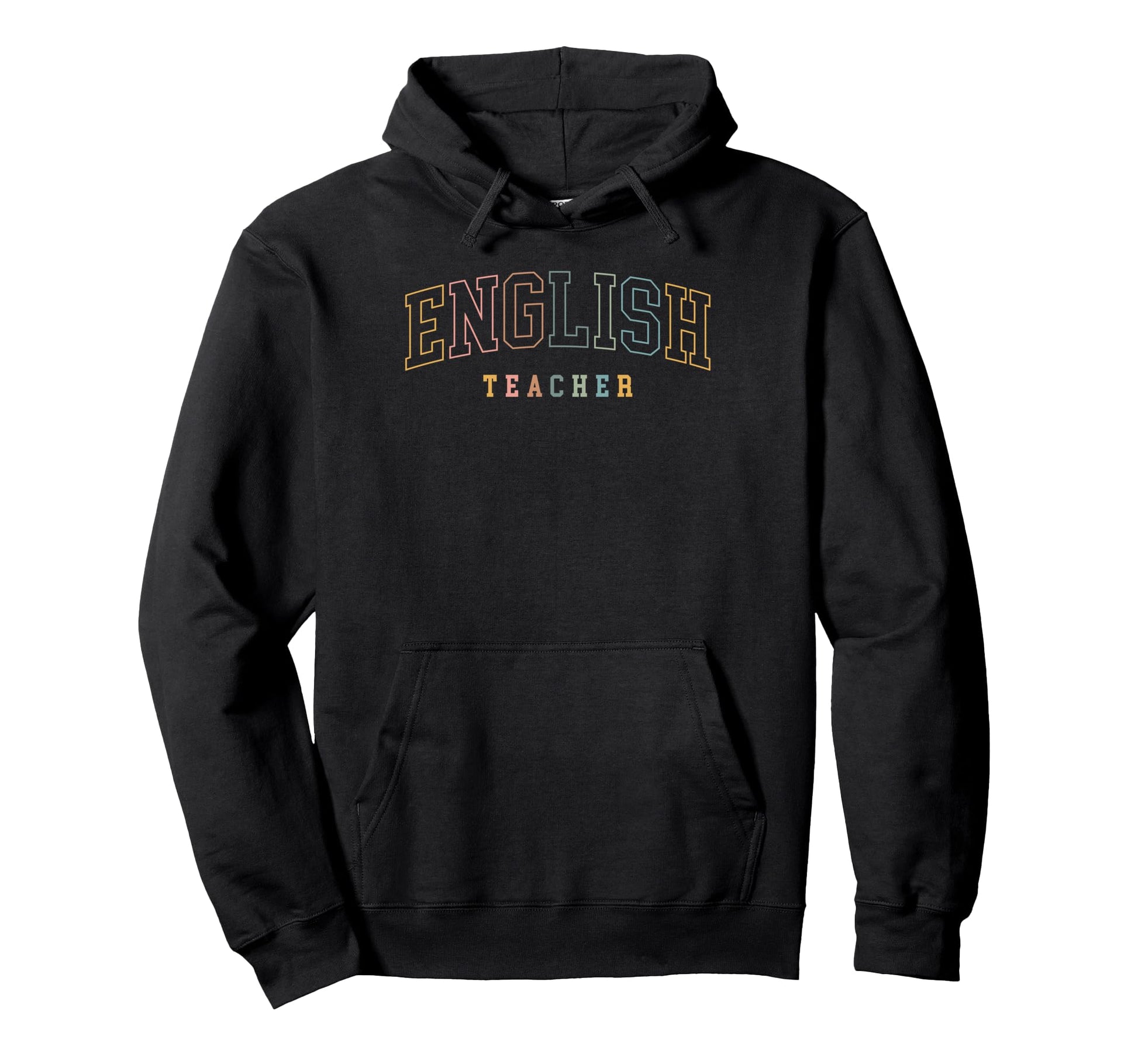 English Teacher Boho Colors Hoodie - Custom Art Print for Adults - T-Shirt, Sweatshirt, Hoodie
