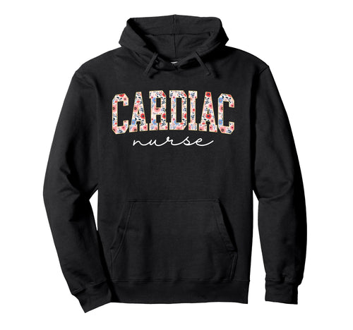 Boho Floral Cardiac Nurse Cardiac Nurse Hoodie - Streetwear Style Unisex - T-Shirt, Sweatshirt, Hoodie