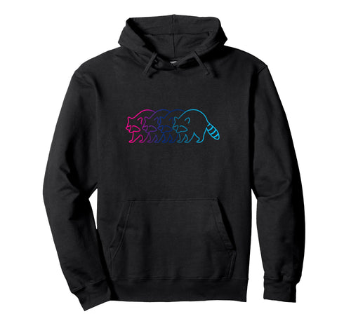 Raccoon Silhouette Synthwave Aesthetic Hoodie - Unique Graphic for Adults - T-Shirt, Sweatshirt, Hoodie