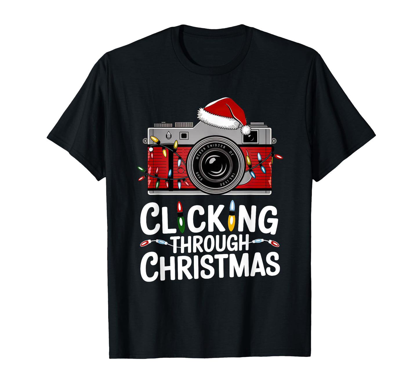 Clicking Through Camera Holiday Light T-Shirt - Custom Art Print Unisex - T-Shirt, Sweatshirt, Hoodie