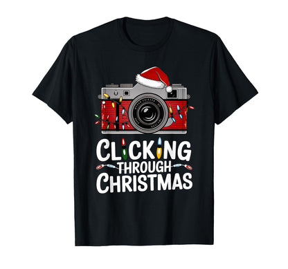 Clicking Through Camera Holiday Light T-Shirt - Custom Art Print Unisex - T-Shirt, Sweatshirt, Hoodie